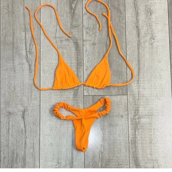 Kulani Kinis Bright Orange Bikini - Picture 3 of 5